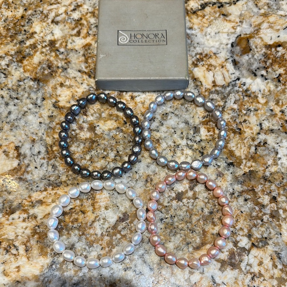 Honora Black and Silver Beaded Bracelet